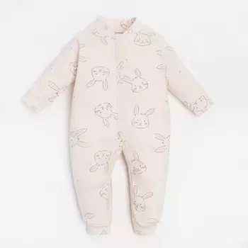 Комбинезон Крошка Я «Зайчик», рост 68-74 см, цвет бежевый