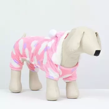 Комбинезон «Любовь» с капюшоном, размер 2XL (ДС 45 см, ОШ 45 см, ОГ 55 см), розовый