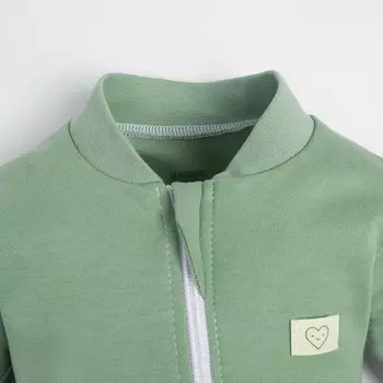 Комбинезон на молнии Крошка Я BASIC LINE, рост 86-92 см, зелёный
