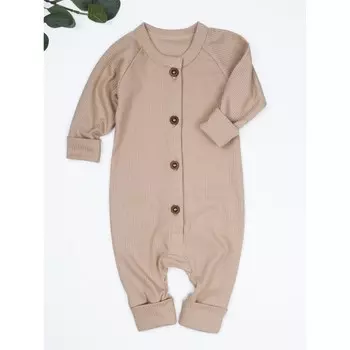 Комбинезон на пуговицах детский Fashion, рост 56 см, цвет бежевый