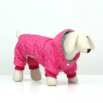 Комбинезон «нежный путь» на меховом подкладе, размер 2XL (ДС 45, ОШ 45, ОГ 55 см), розовый