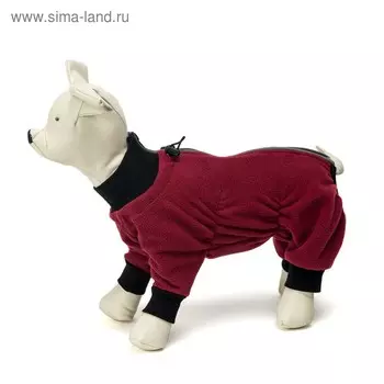 Комбинезон OSSO из флиса на молнии, сука, р.30 (ДС 30см, ОШ 24-32см, ОГ 40-48см), микс