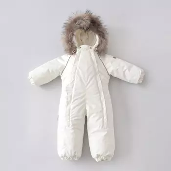 Комбинезон открытый «Скандинавия» зимний мембрана, рост 74-80 см, цвет молочный