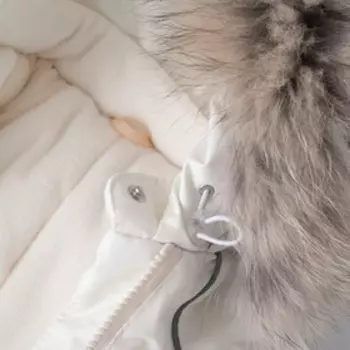 Комбинезон открытый «Скандинавия» зимний мембрана, рост 86-92 см, цвет молочный