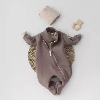 Комбинезон-поддёва детский KinDerLitto Topolino, рост 68-74 см, цвет шоколад