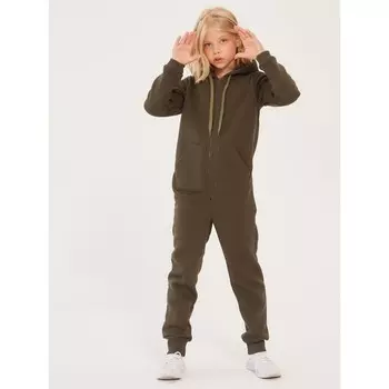 Комбинезон с капюшоном, рост 122 см, цвет хаки