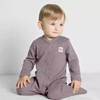 Комбинезон с закрытыми ножками «Basic», рост 56 см, цвет кофейный