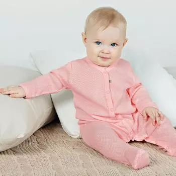 Комбинезон с закрытыми ножками «Basic», рост 86 см, цвет персиковый