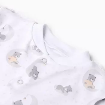 Комбинезон с закрытыми ручками, цвет серый, рост 56 см