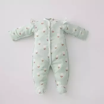 Комбинезон-слип детский KinDerLitto «Первые цветы», рост 62-68 см, 3 шт