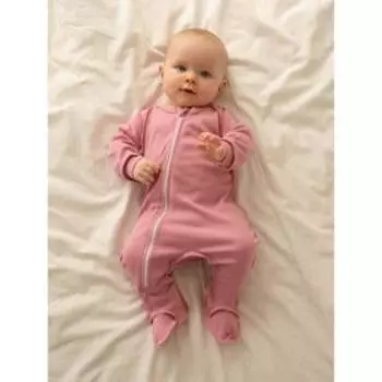 Комбинезон слип детский, рост 62 см, цвет розовый