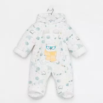 Комбинезон утеплённый, цвет голубой, рост 74