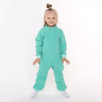 Комбинезон детский, воротник-стойка, цвет мятный, рост 86-92 см