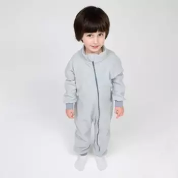 Комбинезон детский, воротник-стойка, серый, рост 80-86 см, МИКС