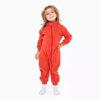 Комбинезон воротник-стойка, цвет терракотовый (AURORA RED), рост 86-92 см