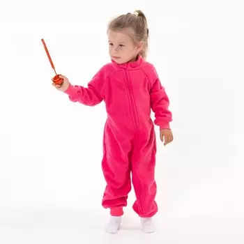 Комбинезон детский, воротник-стойка, розовый, рост 80-86 см, МИКС