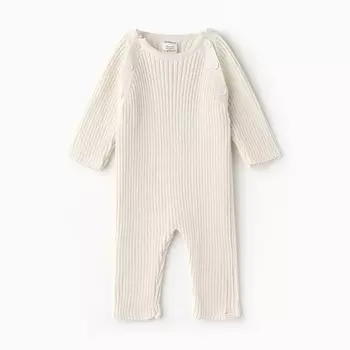 Комбинезон вязаный Крошка Я, р.68-74, молочный