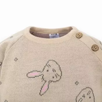 Комбинезон вязаный Крошка Я «Зайчики», рост 86-92 см