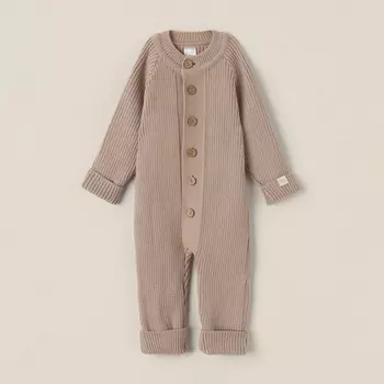 Комбинезон вязаный SL Home, рост 74 - 80 см, бежевый