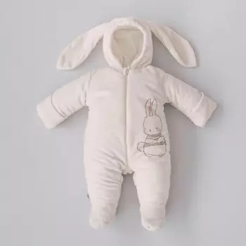 Комбинезон «Зайка», рост 56-62 см., цвет молочный