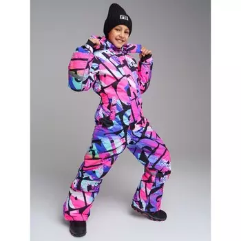 Комбинезон зимний для девочки PlayToday, рост 152 см