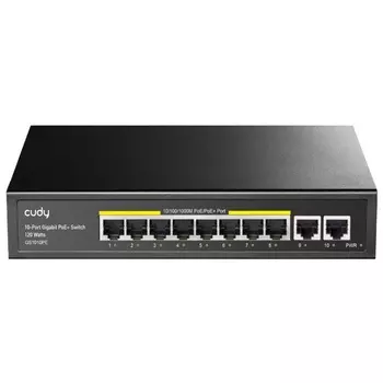 Коммутатор Cudy GS1010PE (L2) 10x1Гбит/с 8PoE+ 120W неуправляемый
