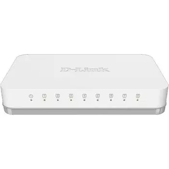 Коммутатор D-Link DGS-1008A/F1A, неуправляемый, 8х10/100BASE-TX