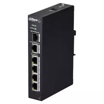 Коммутатор Dahua DH-PFS3106-4T 4x100Мбит/с 1x1Гбит/с 1xКомбо(1000BASE-T/SFP) неуправляемый 1077512