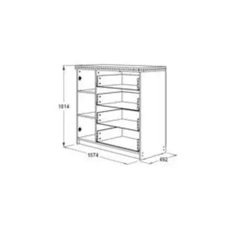 Комод №2 «Ольга 13», 1074 × 492 × 1014 мм, цвет ясень анкор тёмный / ясень анкор светлый