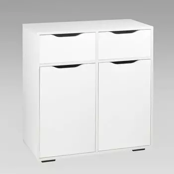 Комод 2 ящика 2 створки Пифагор-2 CC (2Я2С) навесной/напольный 770х400х820 Белый матовый