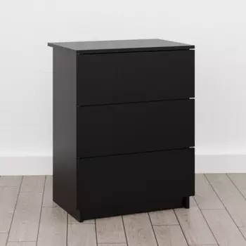 Комод-3, 600х422х770, Черный матовый