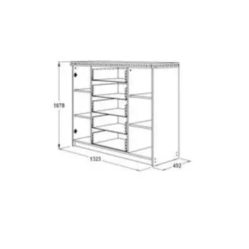 Комод №3 «Ольга 13», 1323 × 492 × 1078 мм, цвет ясень анкор тёмный / ясень анкор светлый
