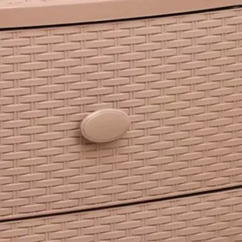 Комод 4-х секционный «Плетёнка», цвет какао