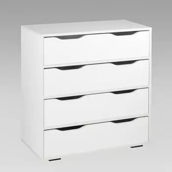 Комод 4 ящика Пифагор-1 2F (4Я)навесной/напольный 770х400х820 Белый матовый