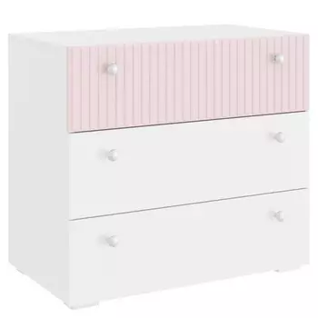 Комод «Алиса», 881х448х772 мм, цвет белый / розовый
