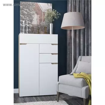 Комод «Анталия», МДФ, цвет сонома, белый софт