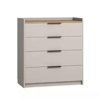 Комод напольный для хранения вещей «Авелона», 4 ящика, 832386905 мм, цвет кашемир серый/дуб вотан