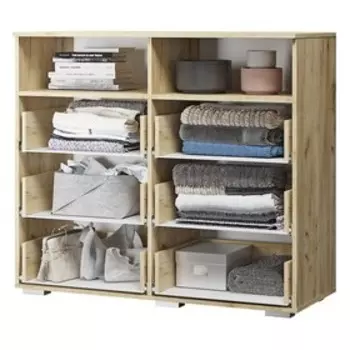 Комод Азаро 1102х460х972 Крафт/белый глянец