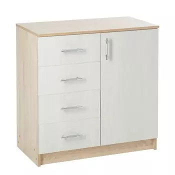 Комод Бася-1 820х800х440 дуб сонома/ясень анкор светлый