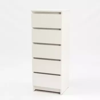 Комод City, 4003541059 мм, 5 ящиков, цвет белое тиснение
