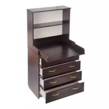 Комод детский с пеленальным столиком «КР 80 К/4 ЛДСП», полка, 4 выдвижных ящика, цвет венге