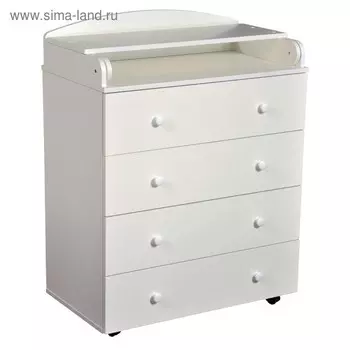 Комод детский пеленальный «Ульяна-2», 800 мм, ЛДСП, цвет белый