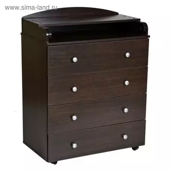 Комод детский пеленальный «Ульяна-2», 800 мм, ЛДСП, цвет венге