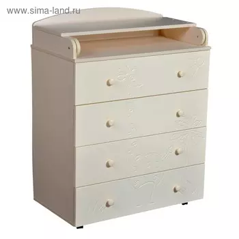 Комод детский пеленальный «Ульяна-9 Жираф», 800 мм, МДФ, цвет слоновая кость