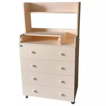 Комод детский с пеленальной доской Palermo Denver, шариковые направляющие, слоновая кость