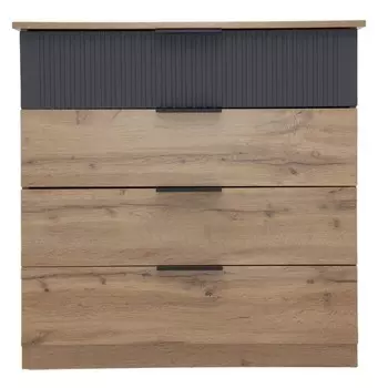 Комод «Див», 832450825 мм, корпус ЛДСП, фасады МДФ, цвет дуб вотан / графит