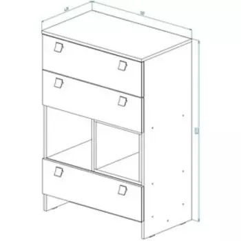 Комод для детской Футбол 1035х700х420 Серый/Красный/Ясень Шимо Светлый/ Красный