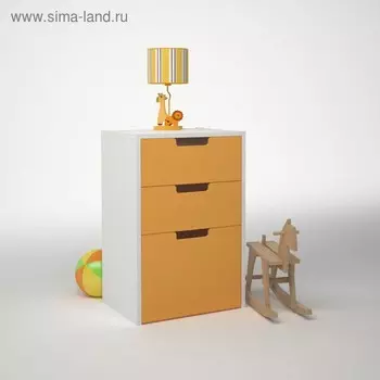 Комод ДМ-Т-1-6, 600х900х450 мм, корпус белый, фасад шафран