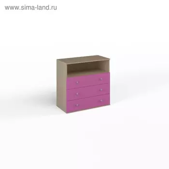 Комод ДМ-Т-4-2, 904х504х868 мм, ясень шимо, фуксия
