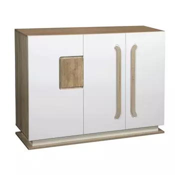 Комод «Дора» 30.06-02, 1300434944 мм, цвет дуб сонома / белый глянец